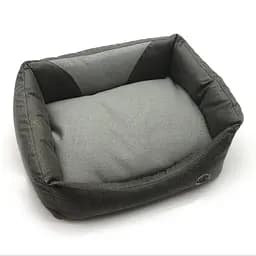 Лежак для кошек и собак Zoo-hunt Фокс прямоугольный серый+красный №4 60х80х24 см