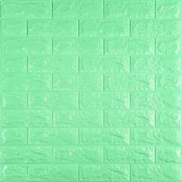 3D панель Sticker Wall самоклеюча 700x770x7мм цегла М'ятна 012-7 SW-00000050