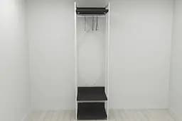 Шафа Гардероб Уні секція 1 серії Коннект Ferrum-decor 220x60x50см Білий метал ДСП Венге Магія 32 мм (FRD-104508)