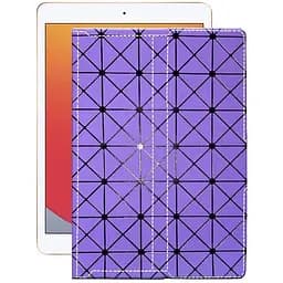 Чохол StatusCASE з екошкіри для планшету Apple iPad 8 10,2 (2020) Фіолетовий ромб