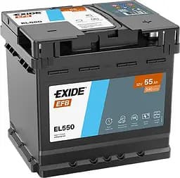 Автомобільний акумулятор EXIDE Start-Stop EFB 6СТ-55Ah АзЕ 540A (EN) EL550