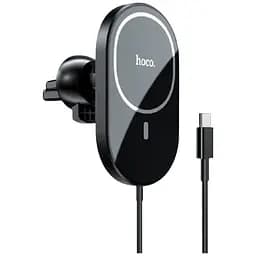 Автотримач Hoco CA90 Car Wireless Charger із бездротовою зарядкою Black [60980]