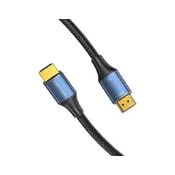 Кабель мультимедійний HDMI M to HDMI M 3.0m 8K cotton braided blue Vention (ALGLI) - мініатюра 2