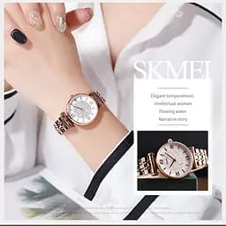Жіночий класичний годинник Skmei 1533 Золотистий - мініатюра 9