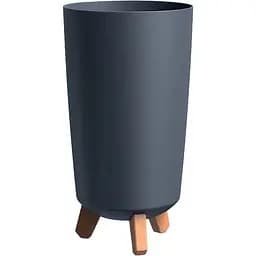 Горщик для квітів Prosperplast Gracia Tubus Slim Eco Wood антрацит (70849-433)