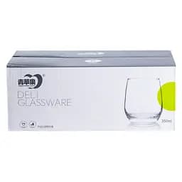 Набір склянок Deli Glassware 6 штук по 350 мл, прозорий TS Kitchen HP559 - мініатюра 3