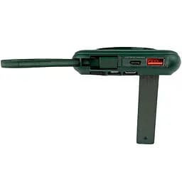 Павербанк Yoobao W1 / 10000 мАг / до 22.5 Вт / USB-C, USB-A, Micro-USB, MagSafe, Lightning / PD+QC / З кабелем / Зелений - мініатюра 3