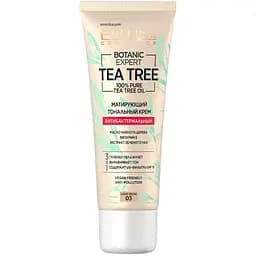 Матирующий антибактериальный тональный крем Eveline Botanic Expert Tea Tree 3 в 1 SPF 10 тон 03 (Light beige) 30 мл