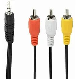Кабель-переходник Cablexpert 3.5 мм M - 3xRCA M 2 м черный (CCA-4P2R-2M)
