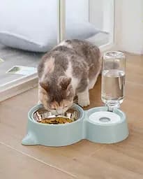 Миска для котів та собак Semi Animal bowl 16*31*22 см, Blue з автоматичною напувалкою 500 мл - мініатюра 7