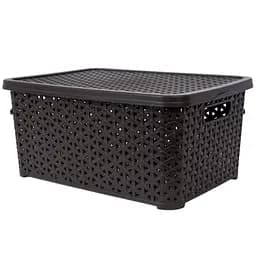 Корзина Diomedea с крышкой 34.5x24.5x15.5 см 10 л коричневая (К13-534) 