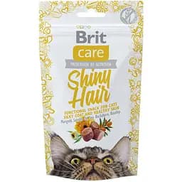 Ласощі для котів Brit Care Functional Snack Shiny Hair 50 г (для шкіри та шерсті)