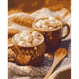 Картина за номерами на підрамнику Brushme Какао з зефірками