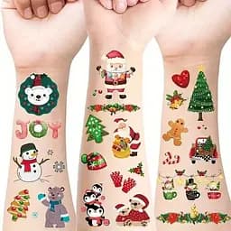 Набір дитячих тимчасових тату Різдво та Новий рік № 1 tattoo-mini-set-cmas-30-1 - мініатюра 2