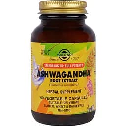 Ашваганда Solgar Ashwagandha экстракт корней 60 вегетарианских капсул