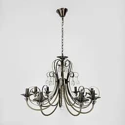 Бронзова люстра-підсвічник на 8 ламп у корпусі Ø 70 см | Арт. 6349/8 | Line F