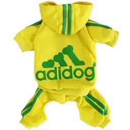 Костюм для тварин Ginger S Adidog спорт жовтий Д-35 см ОГ-25 см 1.5-2.5 кг