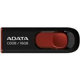 USB флеш накопичувач ADATA 16Gb C008 Black/Red USB 2.0 (AC008-16G-RKD)