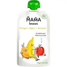 Пюре Mama knows из манго, яблок и бананов 90 г