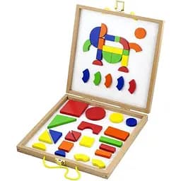 Набір магнітних блоків Viga Toys Форми та кольори 42 елементи (59687) - мініатюра 2