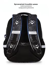 Шкільний ортопедичний рюкзак для хлопчика School Standard 475 гр 17,5 літрів Чорний з помаранчевим - мініатюра 4