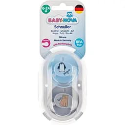 Пустышка латексная Baby-Nova, ортодонтическая, 0-12 мес., голубой, 2 шт. (3966371)