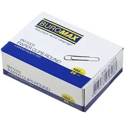 Скріпки нікельовані Buromax 28 мм 100 шт. (BM.5005)