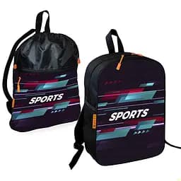 Школьный рюкзак детский Sport + Сумка для обуви спортивной формы рюкзак-мешок для мальчика (01842)