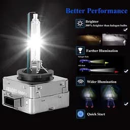 Змінні лампи для фар D3S XELORD HID Xenon 6000K Diamond White 12V з металевою основою для стінтів. - мініатюра 2