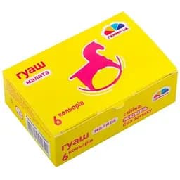 Дитячі гуашеві фарби ГАММА’UA Малята 6 кольорів 10 мл 100201