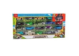 Набор машинок металлопластик 86015 "Minecraft", 20 машинок в наборе, в коробке (6984425650900)