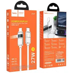 Дата кабель Hoco U137 Line with display Type-C to Lightning 27W (1.2m) White - мініатюра 2