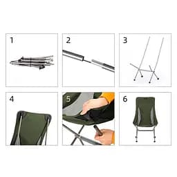 Стілець складаний Naturehike YL06 NH18Y060-Z, зелений - мініатюра 7