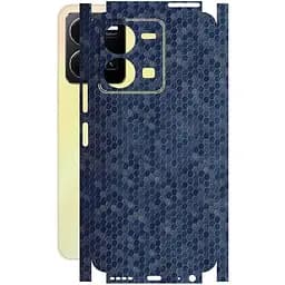 Защитная пленка StatusSKIN для Vivo Y35 Корпус Винил Соты синие