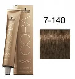 Перманентна фарба для сивого волосся Schwarzkopf Igora Royal Absolutes, відтінок 7-140 (середньо-русий сандре бежевий натуральний), 60 мл (2680049) - мініатюра 2