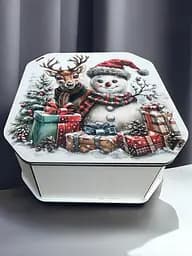 Подарункова коробка квадратна (ХДФ) 29x29x10 см. №5 - мініатюра 7