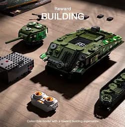 Конструктор танк на радіокеруванні Mould King M4 Sherman Tank  Technik військова техніка для дорослих та дітей 950 деталей - мініатюра 7