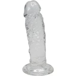 Прозорий фалоімітатор Alive Jelly Dildo Majestic, ТПЕ, присоска, діаметр 3.7 см, довжина 14.7 см