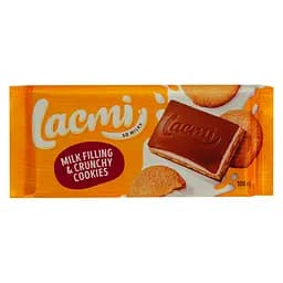 Шоколад молочный Roshen Lacmi с молочной начинкой и печеньем 100 г (872110)