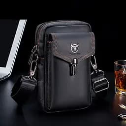 Чоловіча шкіряна сумка на пояс BULL 18х13х5 см sum0025997 - мініатюра 11