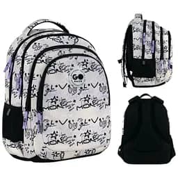 Рюкзак GoPack Teens 162M-1 Черно-молочный (GO26-162M-1)