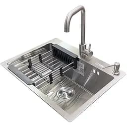 Комплект мийка + змішувач Romzha Arta U-550S (B)