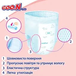 Упаковка трусиків-підгузків GOO.N Plus M (6-12 кг) 104 шт. (52 шт. х 2 шт.) - мініатюра 5