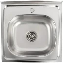 Кухонна мийка Рlatinum 5050 з нержавіючої сталі 0.7 мм квадратна 50x50 см сатин (000000295)