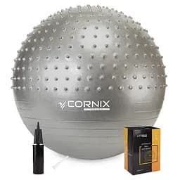 Мяч для фитнеса (фитбол) Cornix 65 см полумассажный Anti-Burst Silver XR-0479