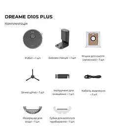 Робот-пилосос Dreame D10s Plus (RLS6AD) - мініатюра 7