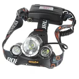 Мощный лобовой фонарь с 3 диодами. Имеет 4 режима работы (работает 1 диод, 2 диода, 3 диода, стробоскоп).