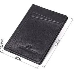 Чоловічий гаманець для карток із натуральної шкіри ST Leather 23091 чорний - мініатюра 3