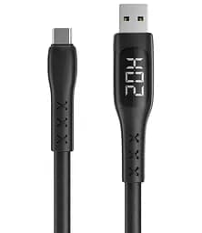 Кабель з дисплеем WSKEN Cable USB to Type-C 2A 1.2m Black