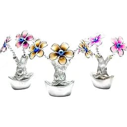 Цветы на чаше богатства 13х9х5 см (a808)